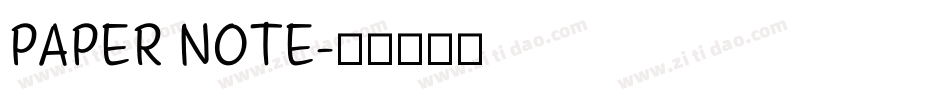 PAPER NOTE字体转换